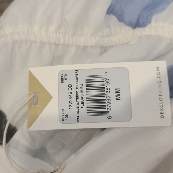 NWT DEX BRAND WATERCOLOR FLORAL PRINTED OFF-SHOULDER DRESS - Picture 5 of 9